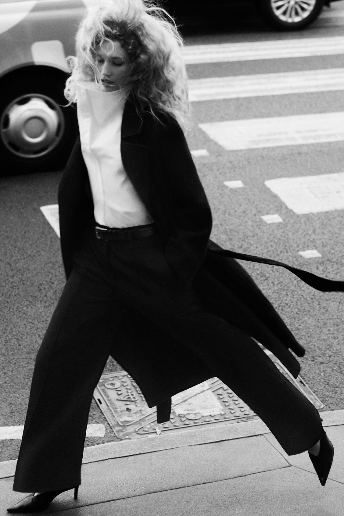 BELTED DOUBLE-FACED WOOL COAT Product Image