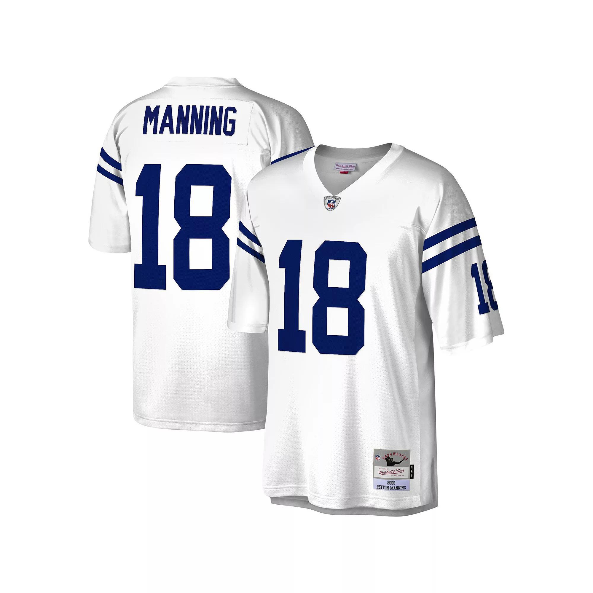 Men's Mitchell & Ness Peyton Manning White Indianapolis Colts Legacy Replica Jersey, Size: 2XL Product Image