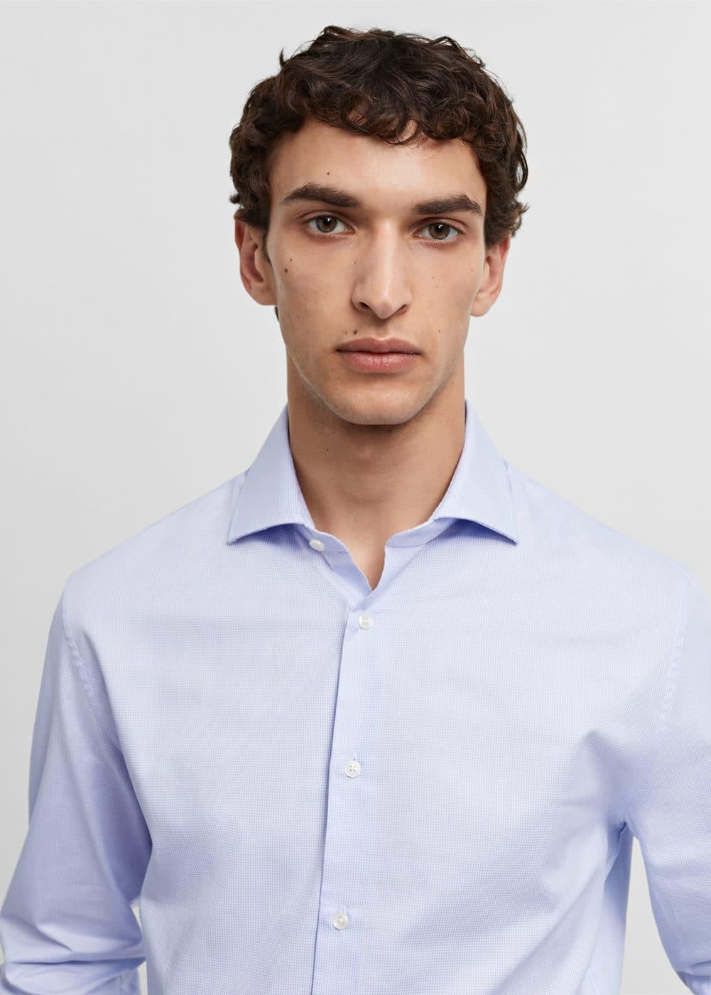 Slim fit structured suit shirt - Men | MANGO USA Product Image