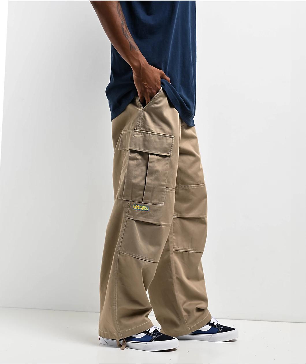 Empyre Ultra Loose Khaki Cargo Skate Pants Product Image