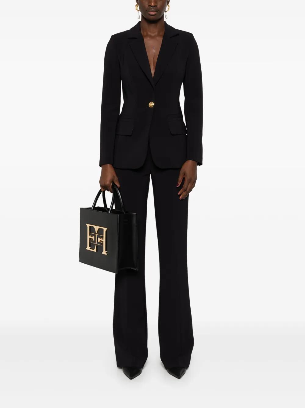 single-breasted crepe suit Product Image