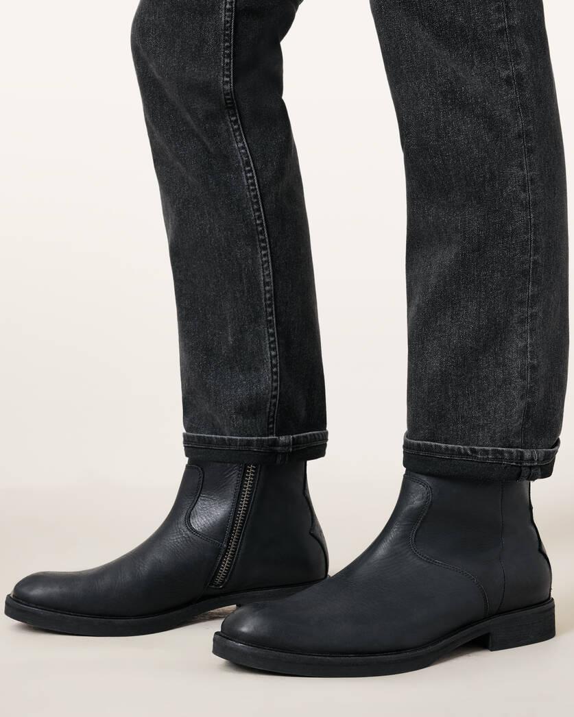 Lang Leather Zip Up Boots Product Image