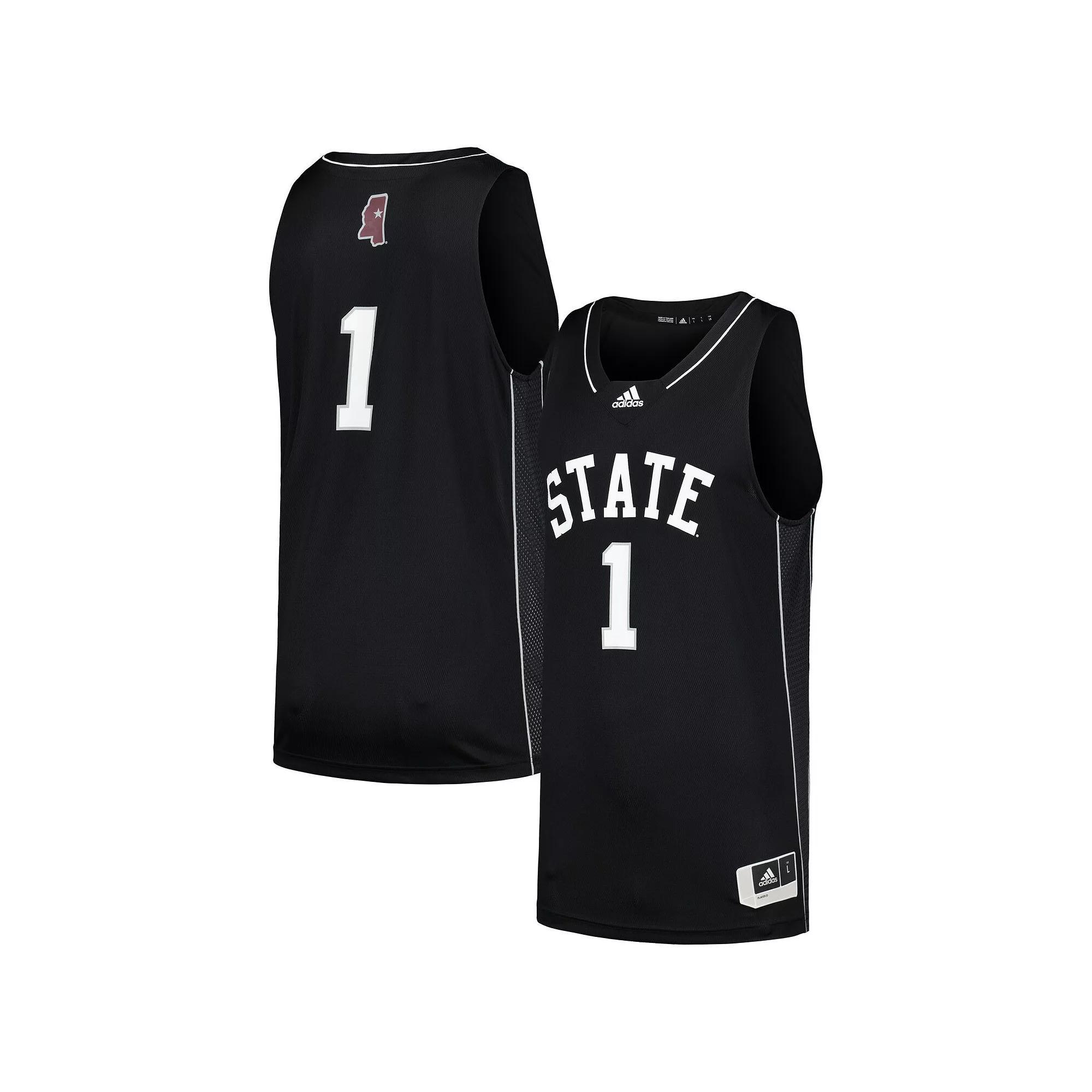 Men's adidas #1 Black Mississippi State Bulldogs Swingman Basketball Jersey, Size: Small, Mst Black Product Image