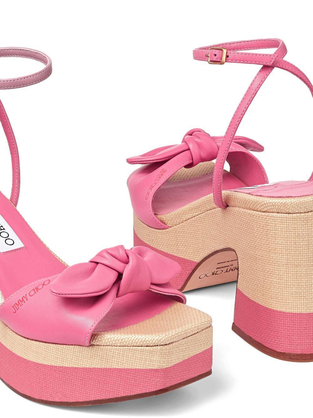 Ricia 95mm platform leather sandals Product Image