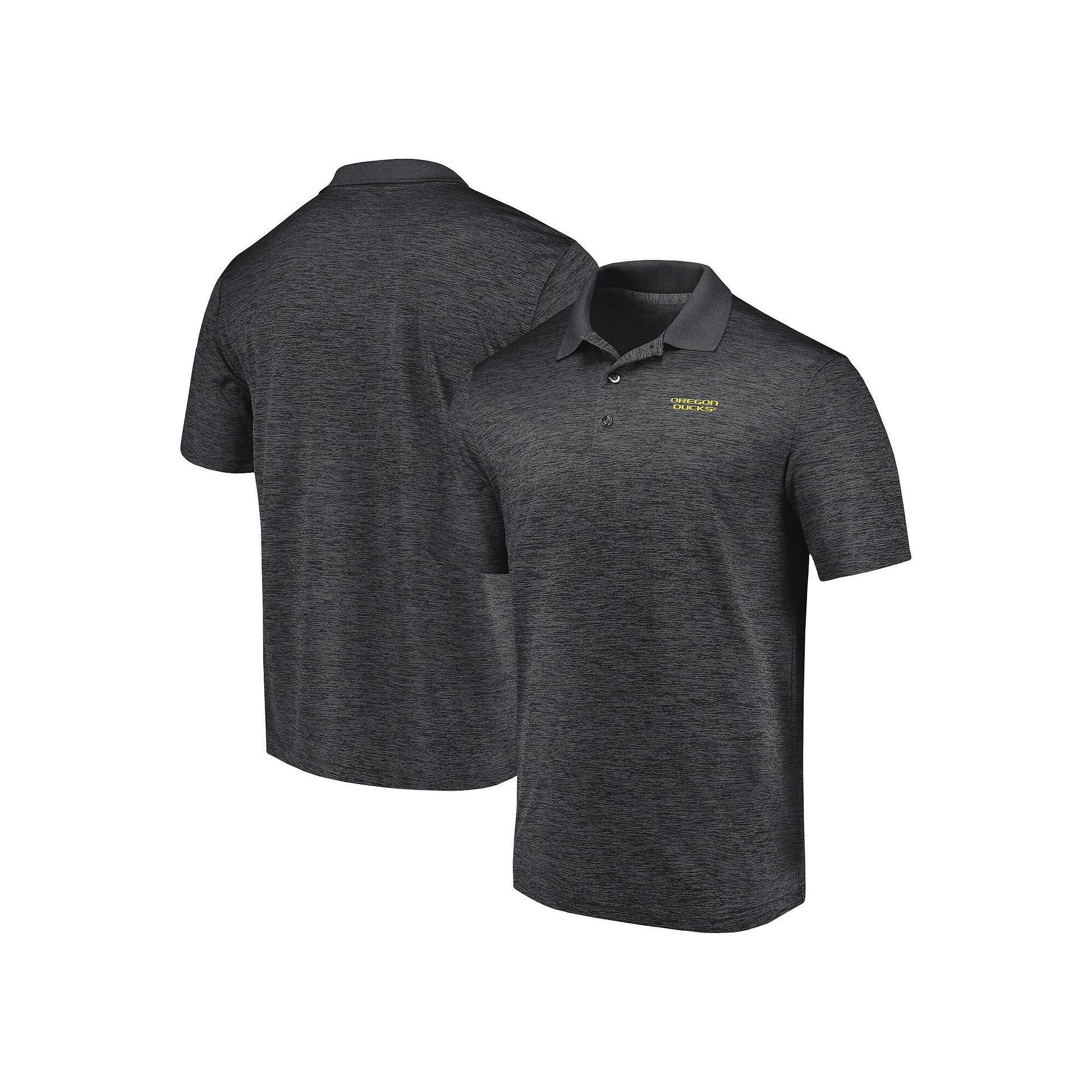Men's Fanatics Branded  Heather Charcoal Oregon Ducks Primary Logo Polo, Size: Medium Product Image