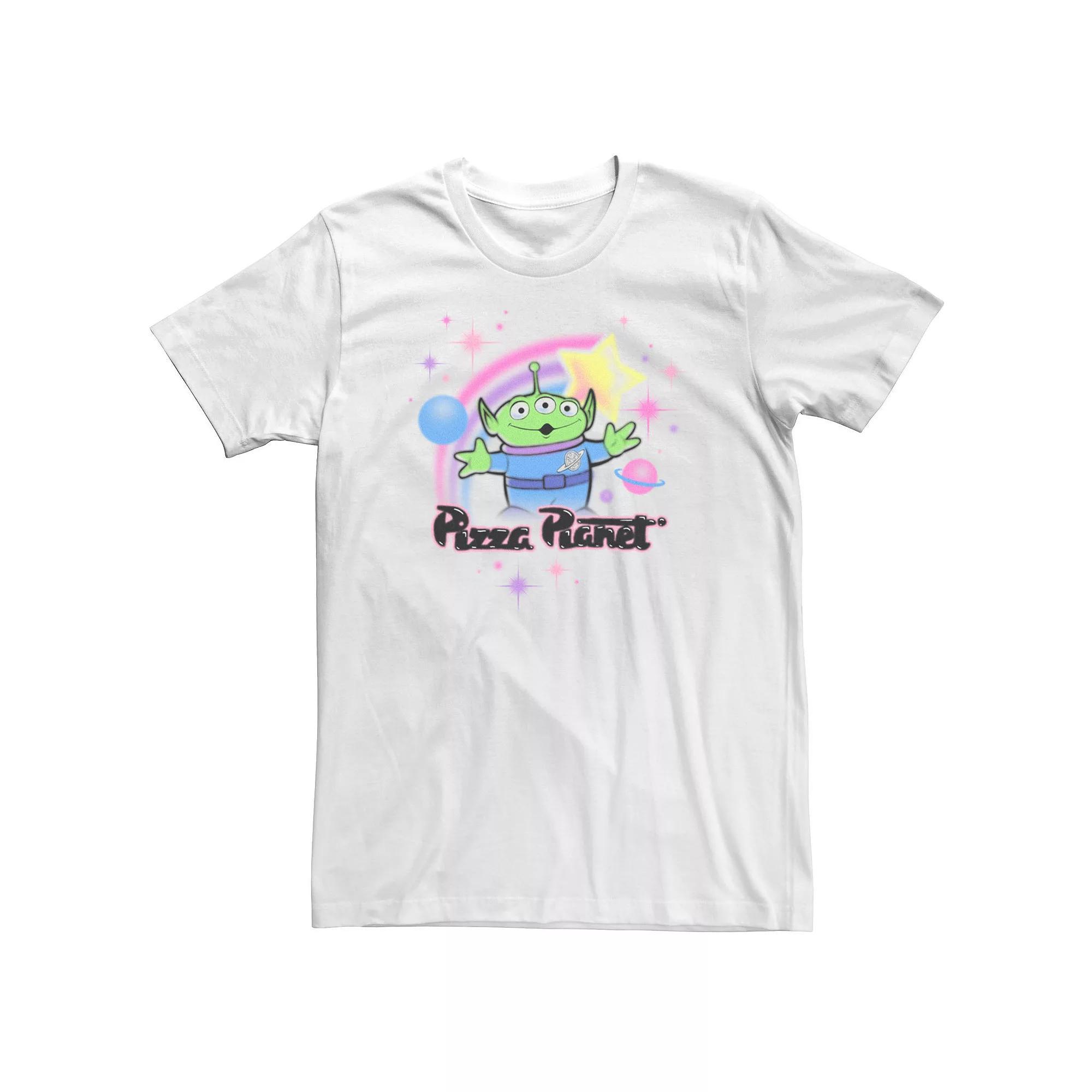 Big & Tall Disney / Pixar Toy Story Alien Pizza Planet Airbrush Tee, Men's, Size: XXL Tall, White Product Image