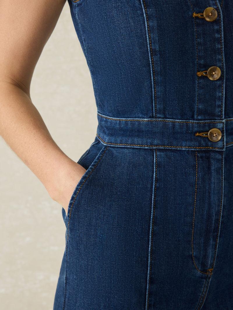 Denim Giselle Jumpsuit - Dusk Dive Wash Product Image