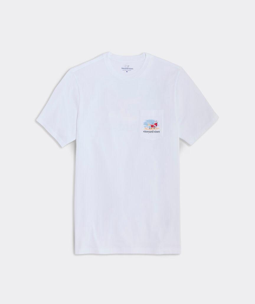 Santa's Vacation Short-Sleeve Pocket Tee Product Image
