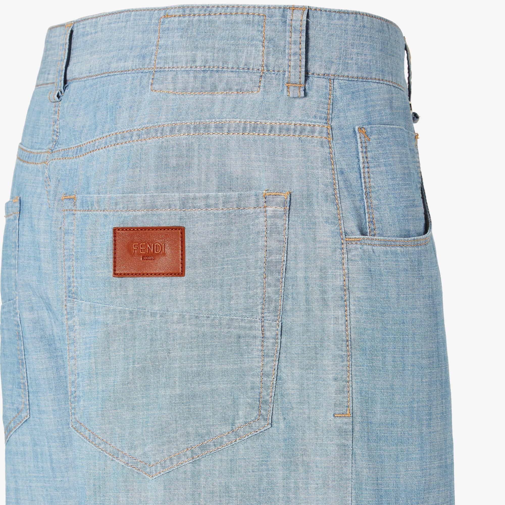 Long JeansLight blue Chambray pants Product Image