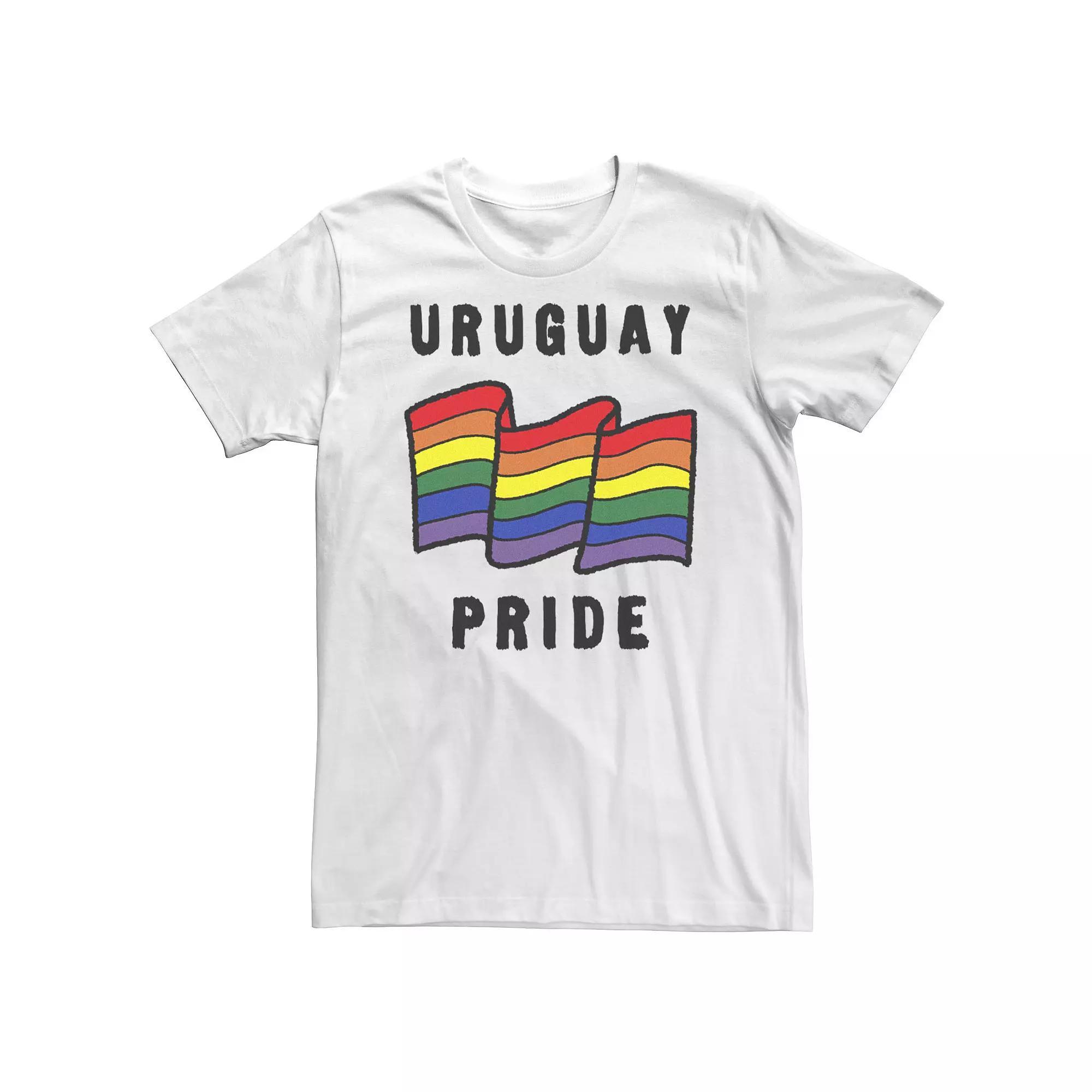 Big & Tall Fifth Sun Uruguay Pride Sketched Flag Tee, Men's, Size: 3XL Tall, White Product Image