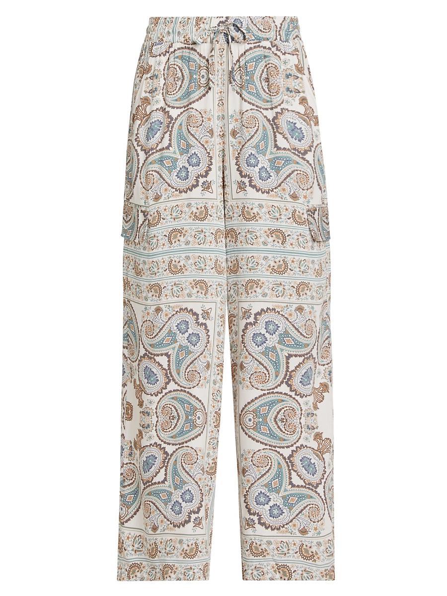 Womens Venice Paisley Wide-Leg Pants Product Image