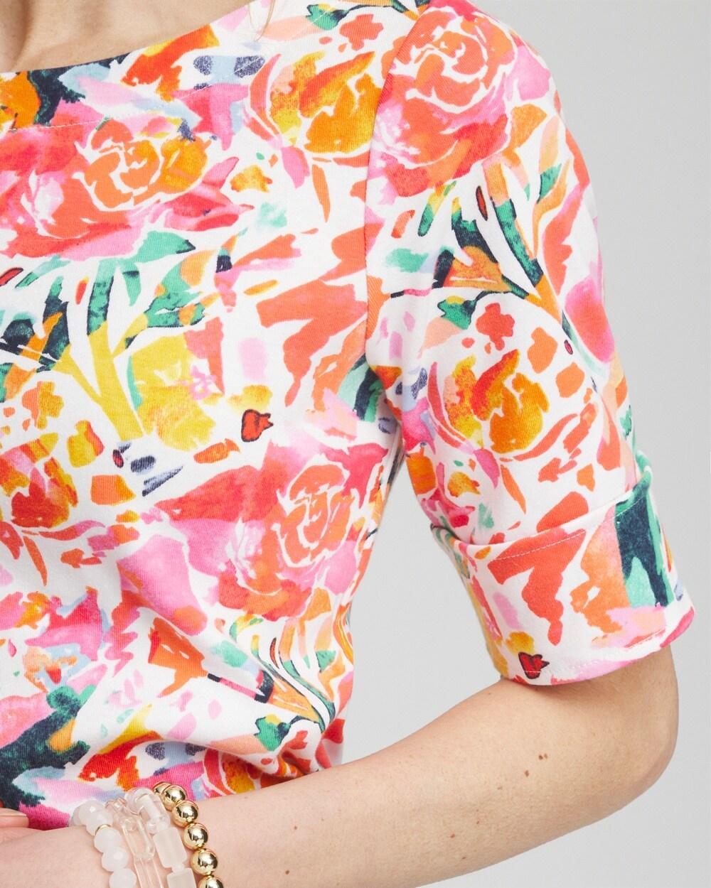 Abstract Bateau Neck Tee Product Image