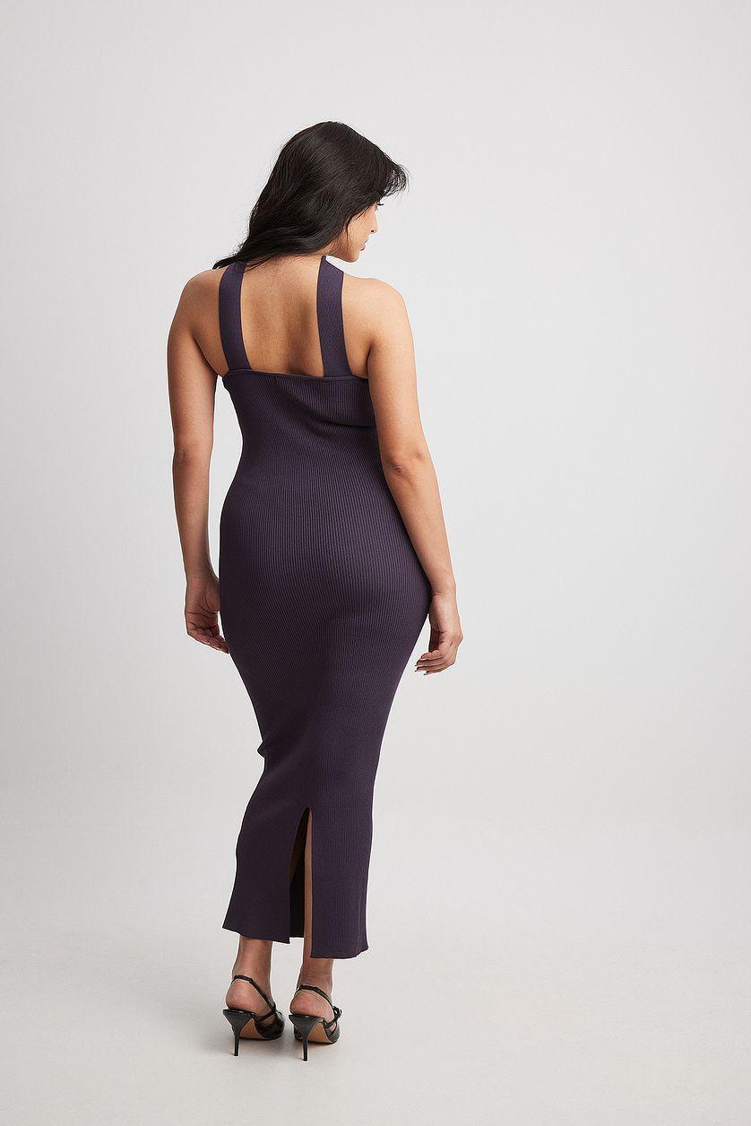 Choker Knitted Bandeau Midi Dress Product Image