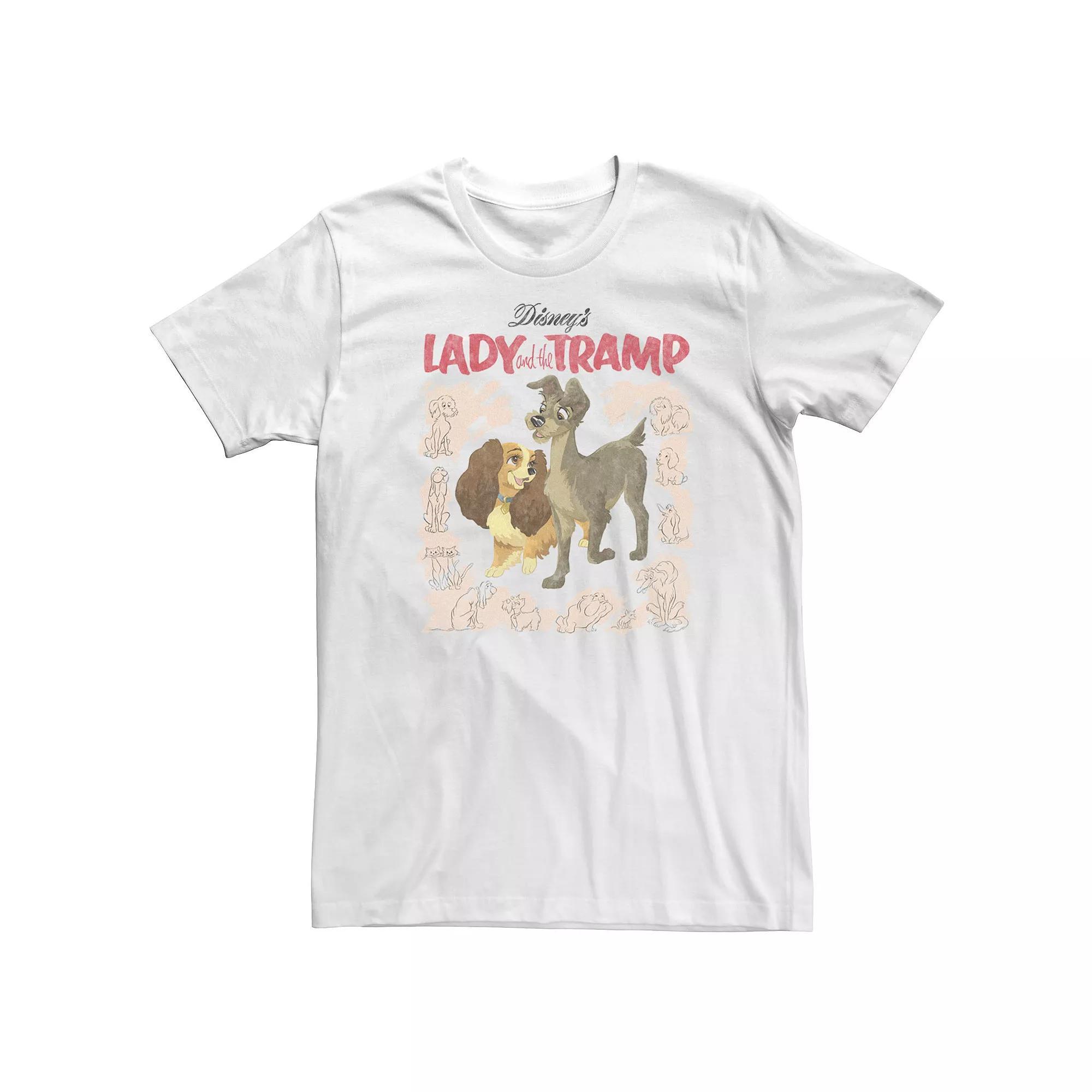 Disneys Lady & The Tramp Big & Tall Vintage Cover Tee, Mens Product Image