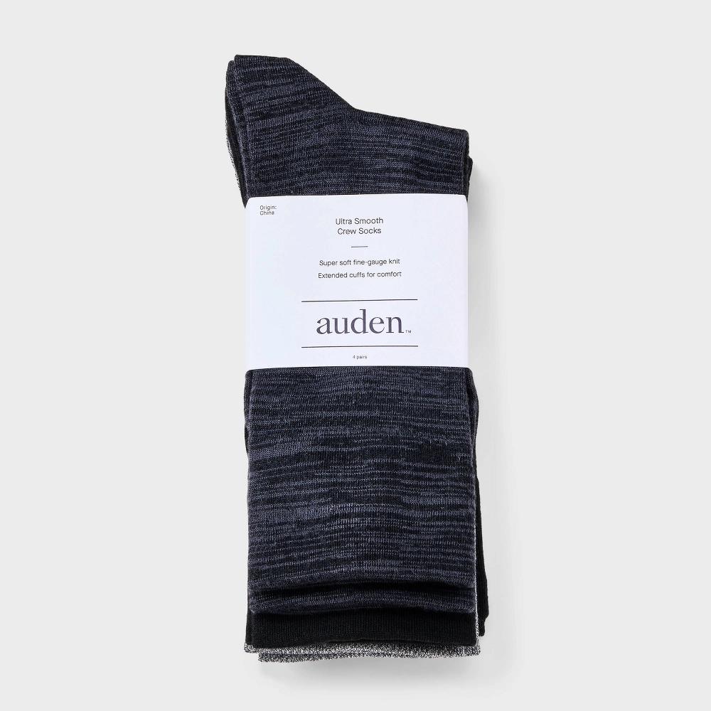 Womens Ultra Smooth Supersoft Fine Gauge Knit 4pk Crew Socks - Auden 4-10: Midweight Non-Binding Cuff Product Image