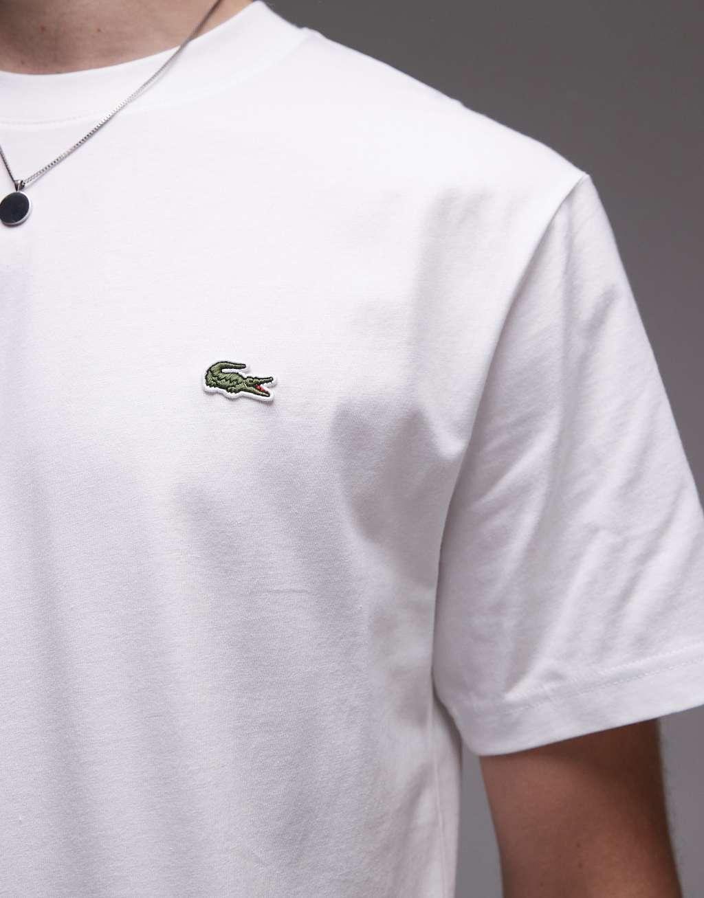 Lacoste logo t-shirt in white  Product Image