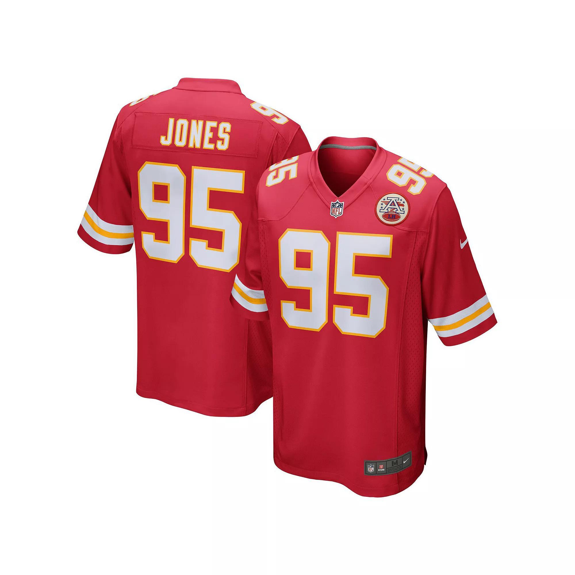 Men's Nike Chris Jones Red Kansas City Chiefs Game Jersey, Size: 2XL Product Image