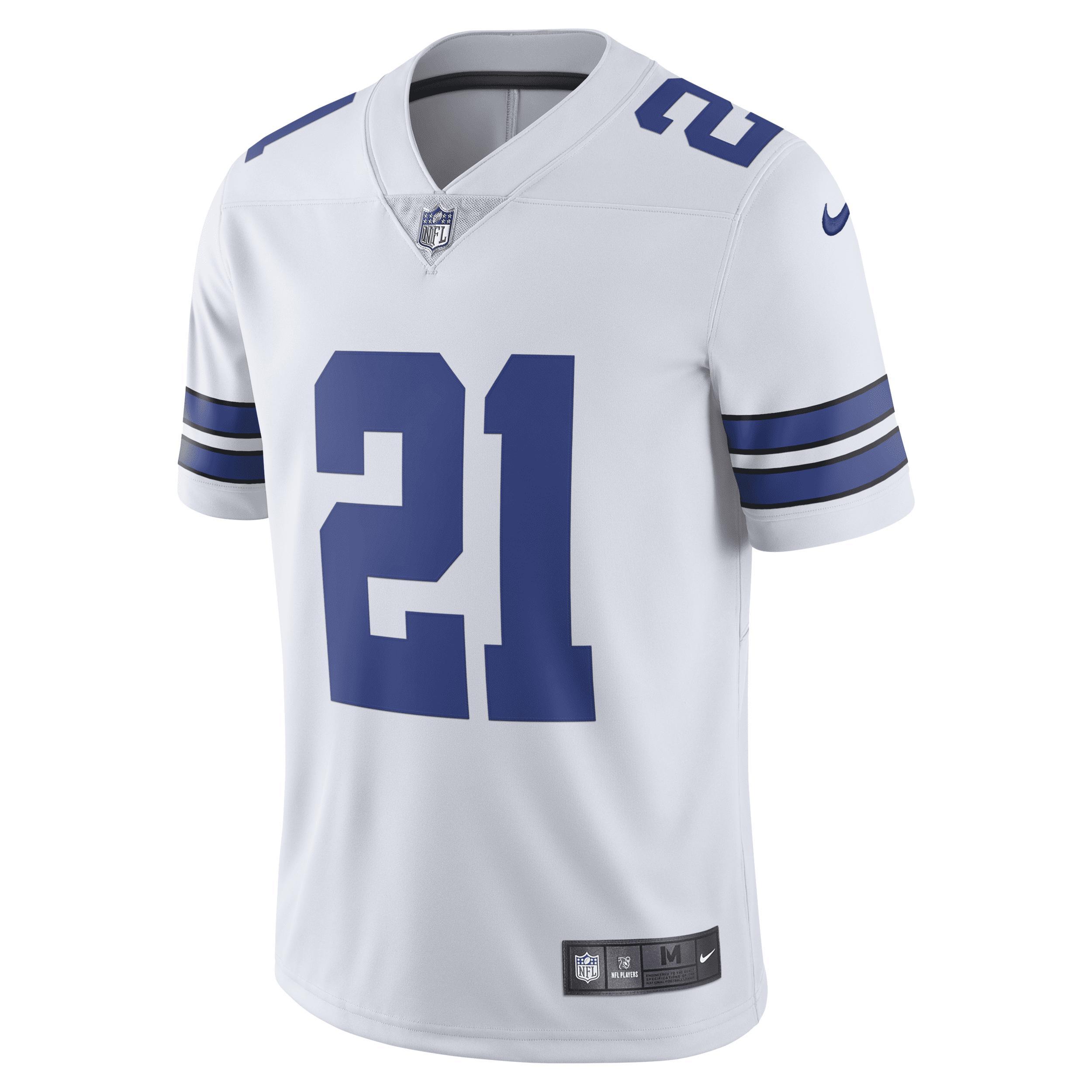 Mens Ezekiel Elliott Dallas Cowboys Alternate Vapor Limited Jersey - White Product Image