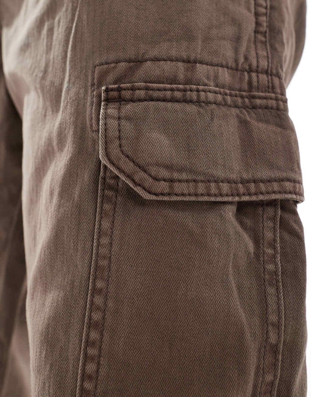 Cotton On tactical relaxed pocket pants in brown Product Image