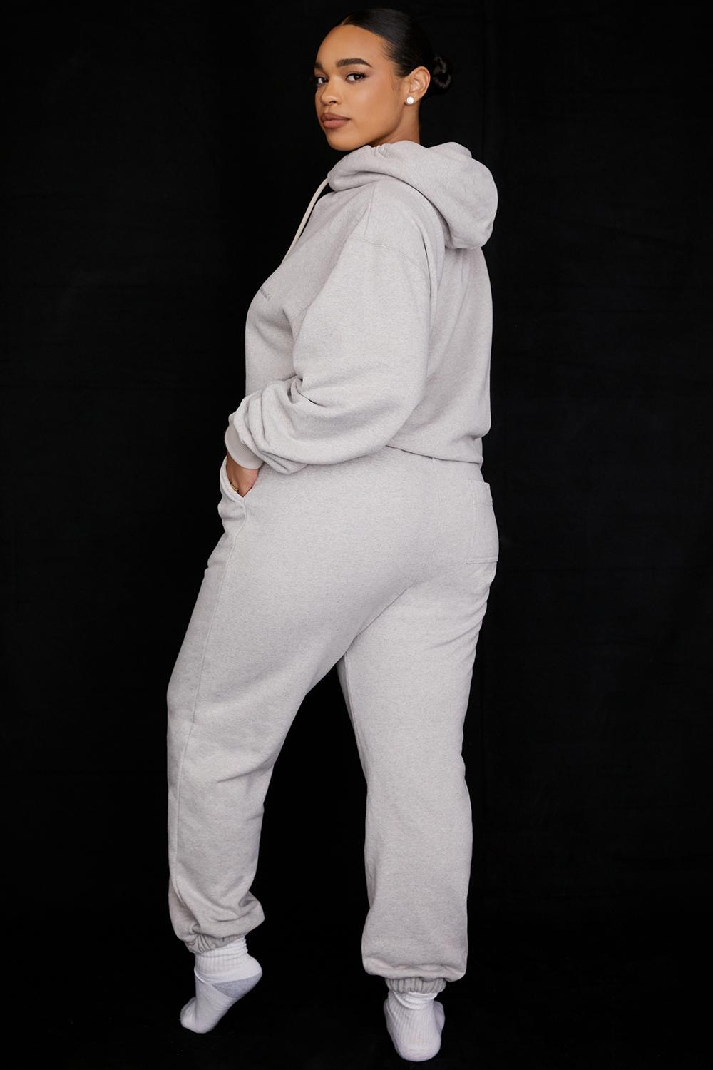 Sky Light Grey Fleece Back Jogging Trousers Product Image
