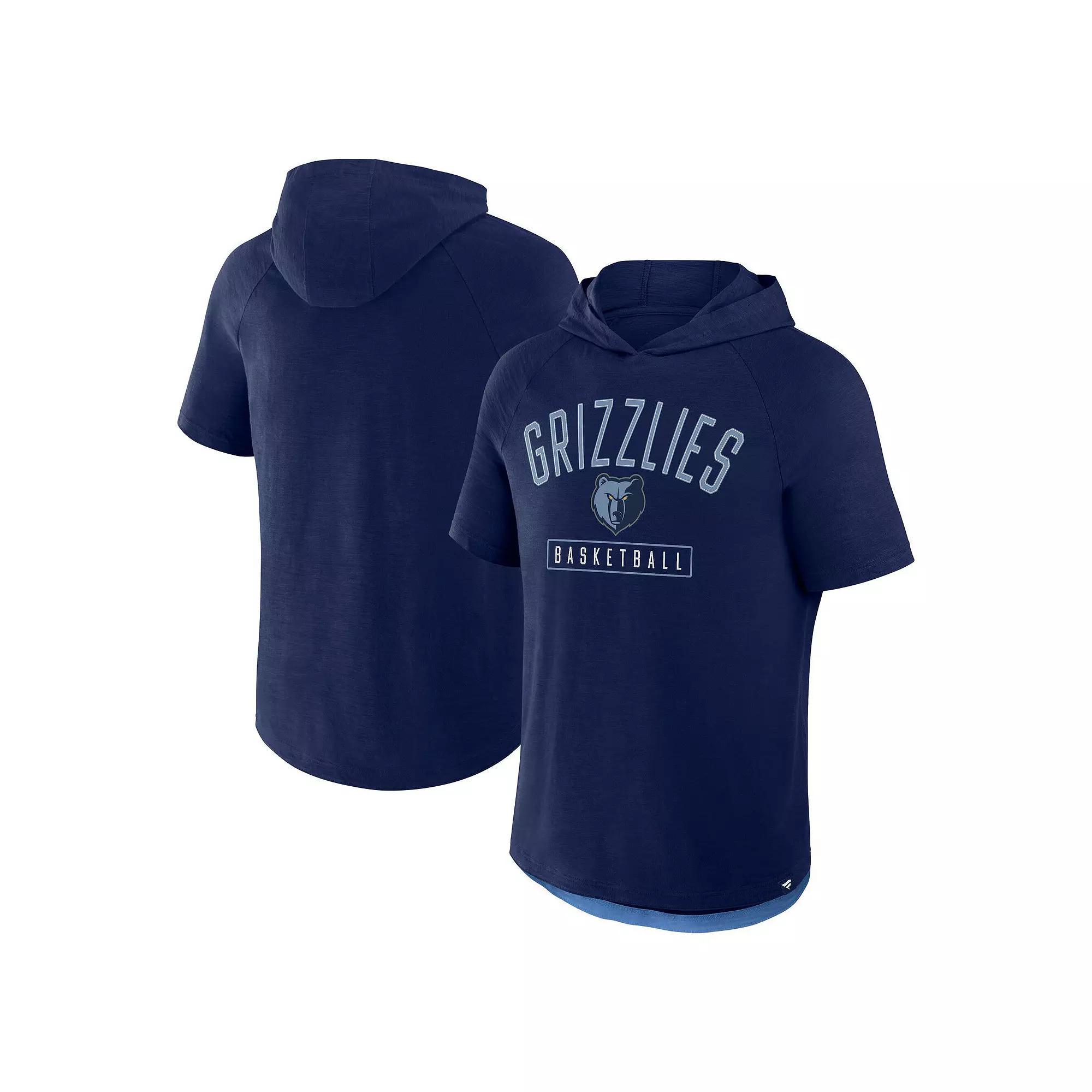Men's Fanatics Athletic Navy Memphis Grizzlies Pass Legend Hooded T-Shirt, Size: 2XL, Grz Team Product Image