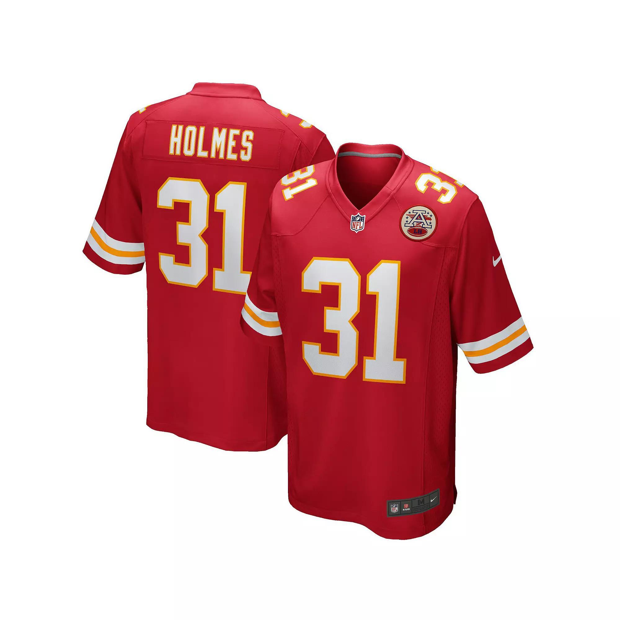 Men's Nike Priest Holmes Red Kansas City Chiefs Game Retired Player Jersey, Size: Small Product Image