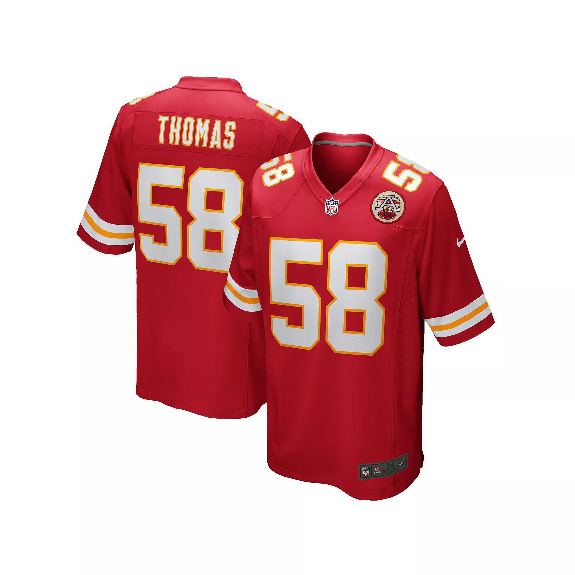Men's Nike Derrick Thomas Red Kansas City Chiefs Game Retired Player Jersey, Size: XL Product Image