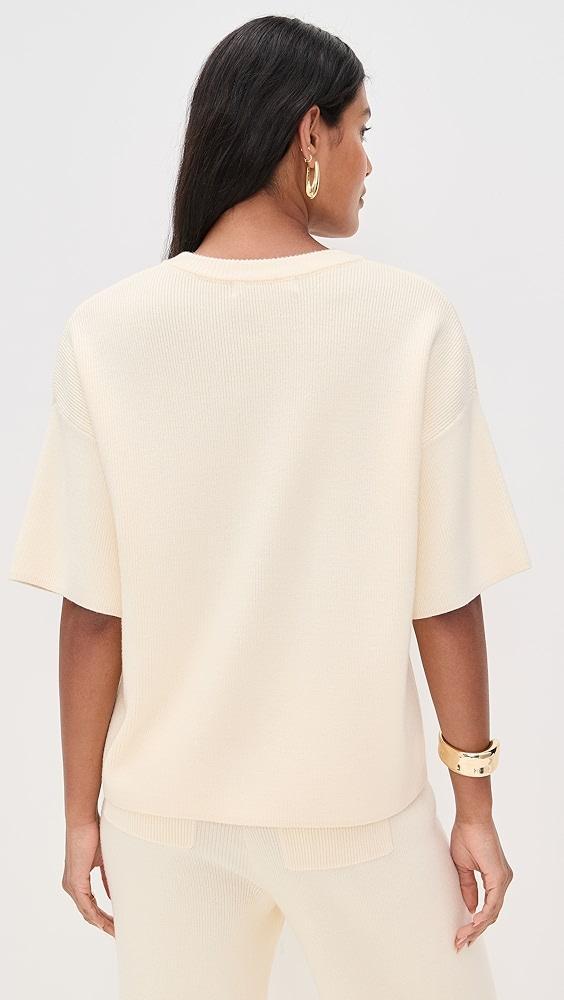English Factory Collar Knit Half Sleeves Top | Shopbop Product Image