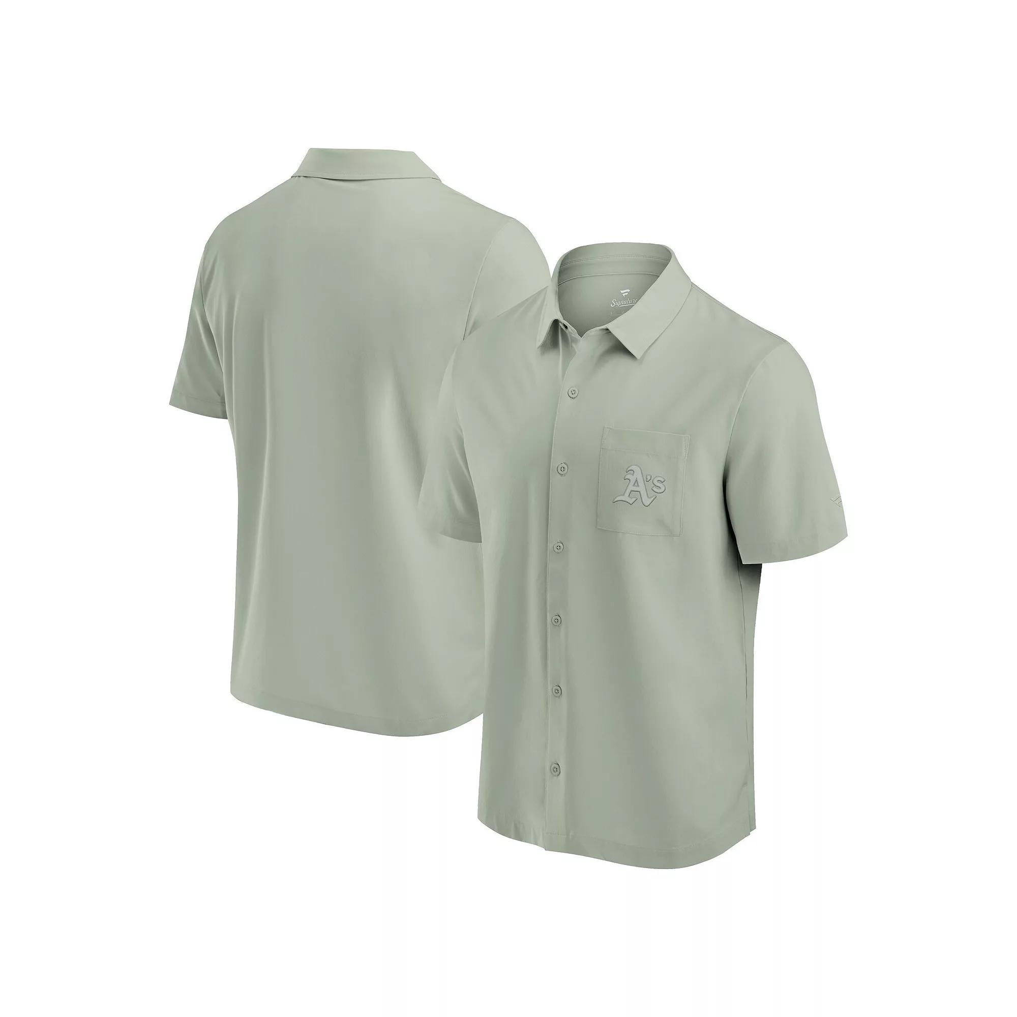 Men's Fanatics Signature Coral Miami Marlins Front Office Button-Up Shirt, Size: Large, Pink O Product Image