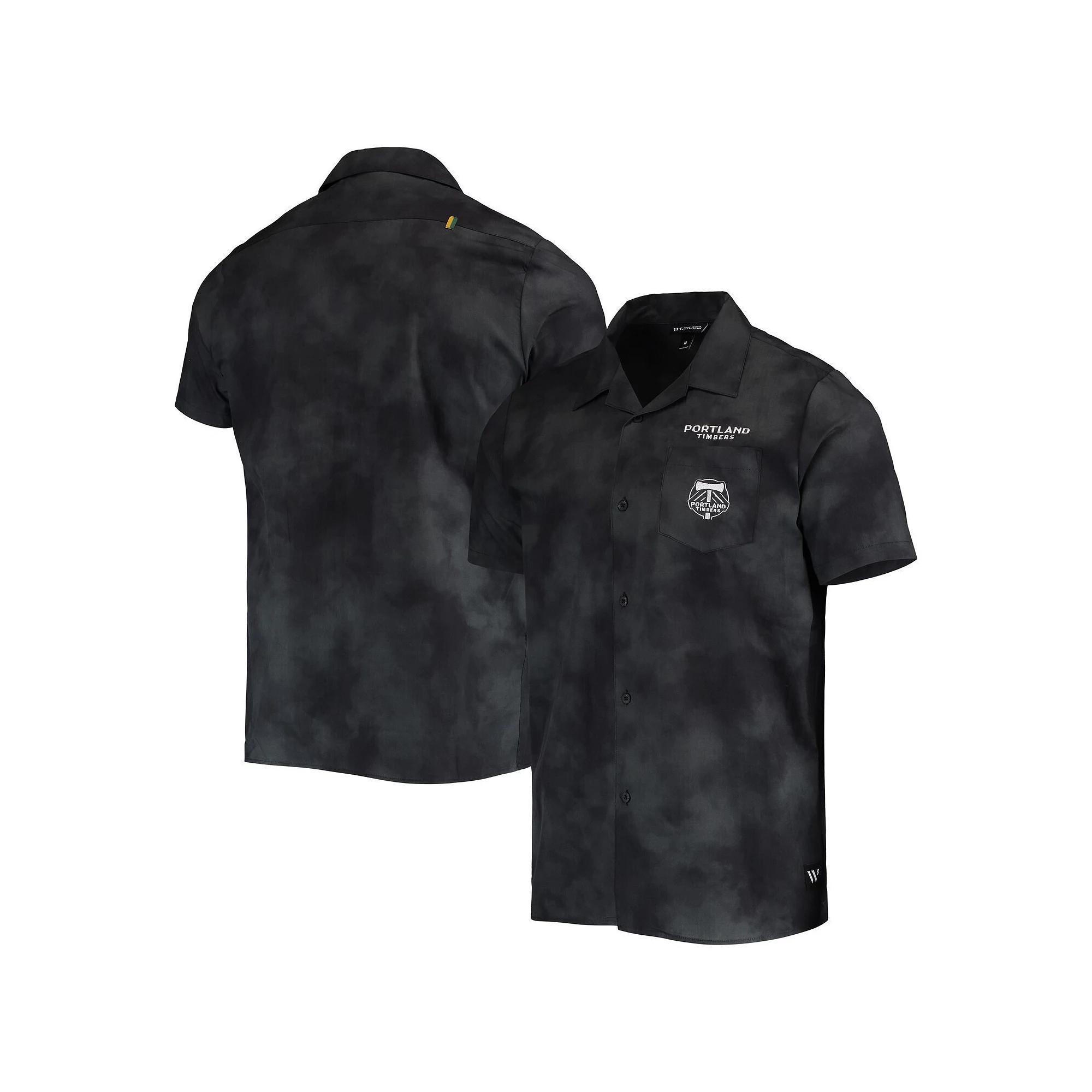 Mens The Wild Collective Portland Timbers Abstract Cloud Button-Up Shirt Product Image