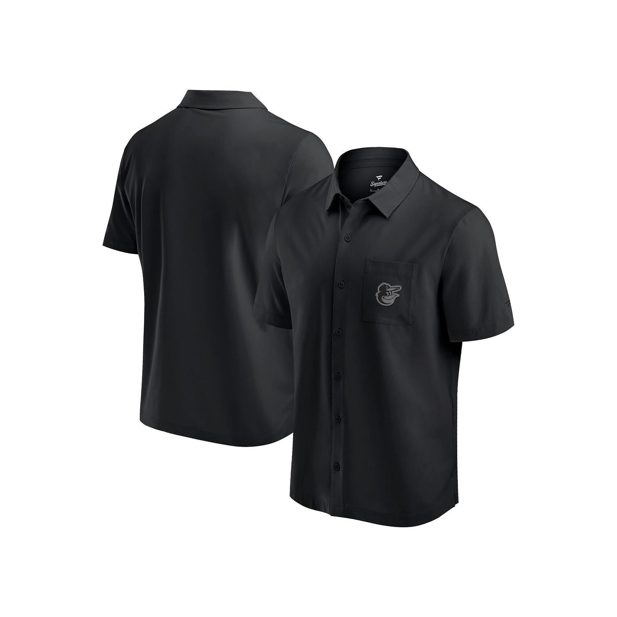 Men's Fanatics Black Cincinnati Reds Front Office Button-Up Shirt, Size: XXL, Red Black Product Image