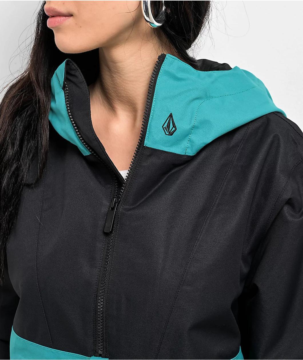 Volcom Ashfield Black & Blue 10K Anorak Snowboard Jacket Product Image