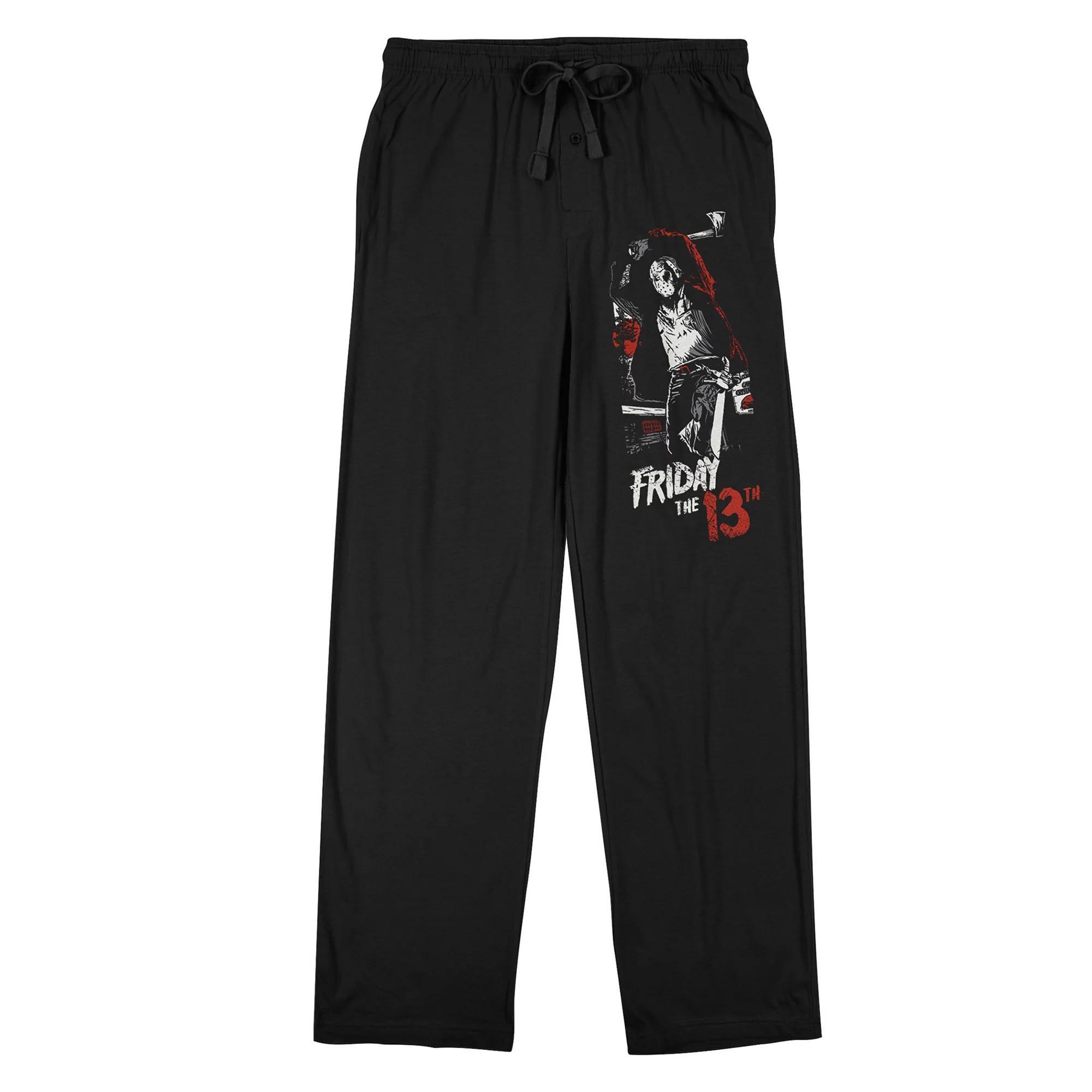 Men's Friday the 13th Jason's Axe Sleep Pants, Size: XXL, Black Product Image
