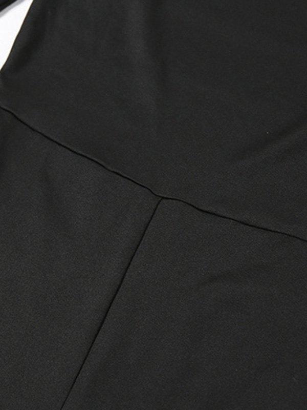 Backless Long Sleeve Flare Leg Jumpsuit Product Image