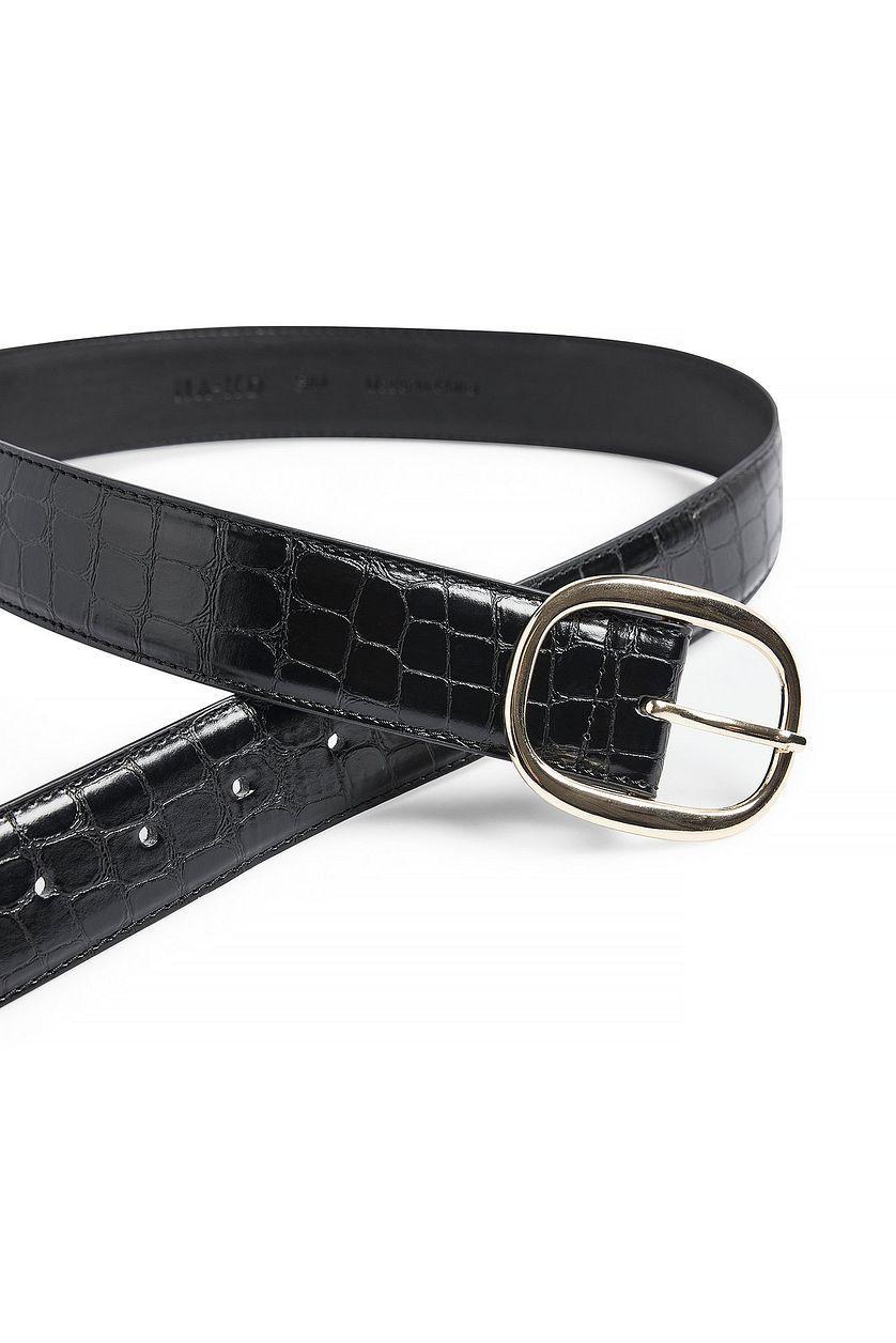 Squared Buckle Croc Belt Product Image