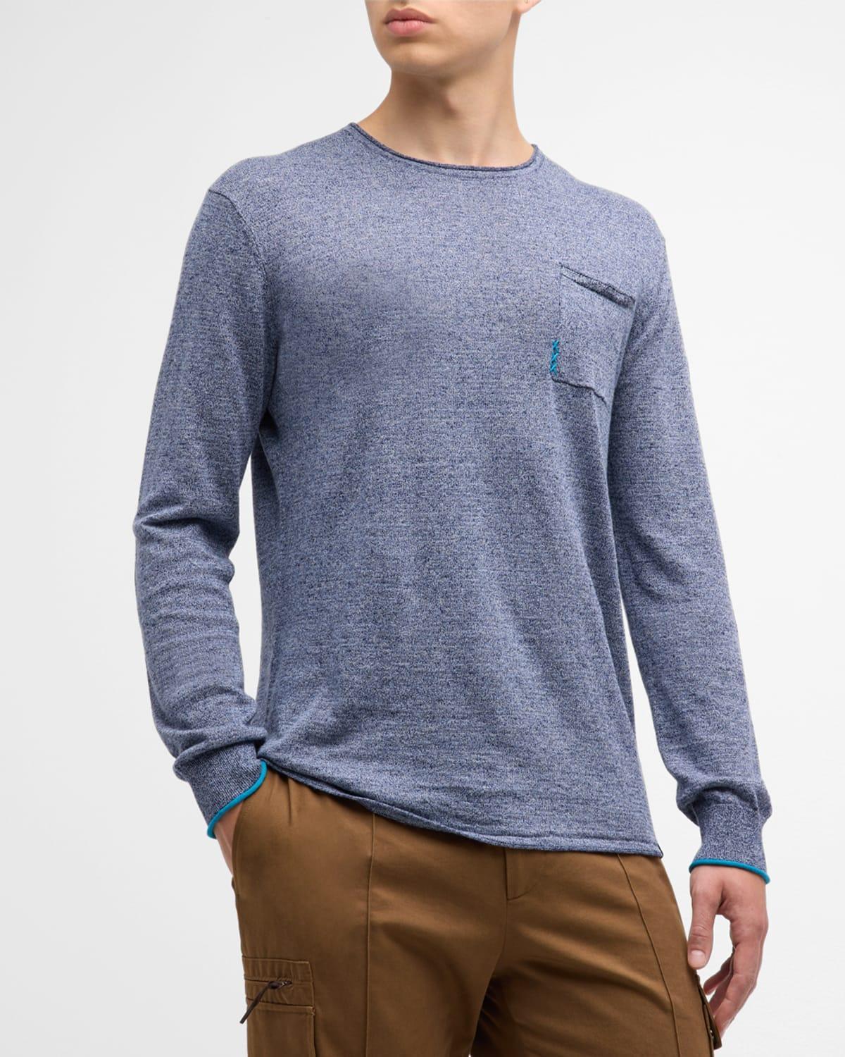 Men's Melange Linen-Cotton T-Shirt Product Image