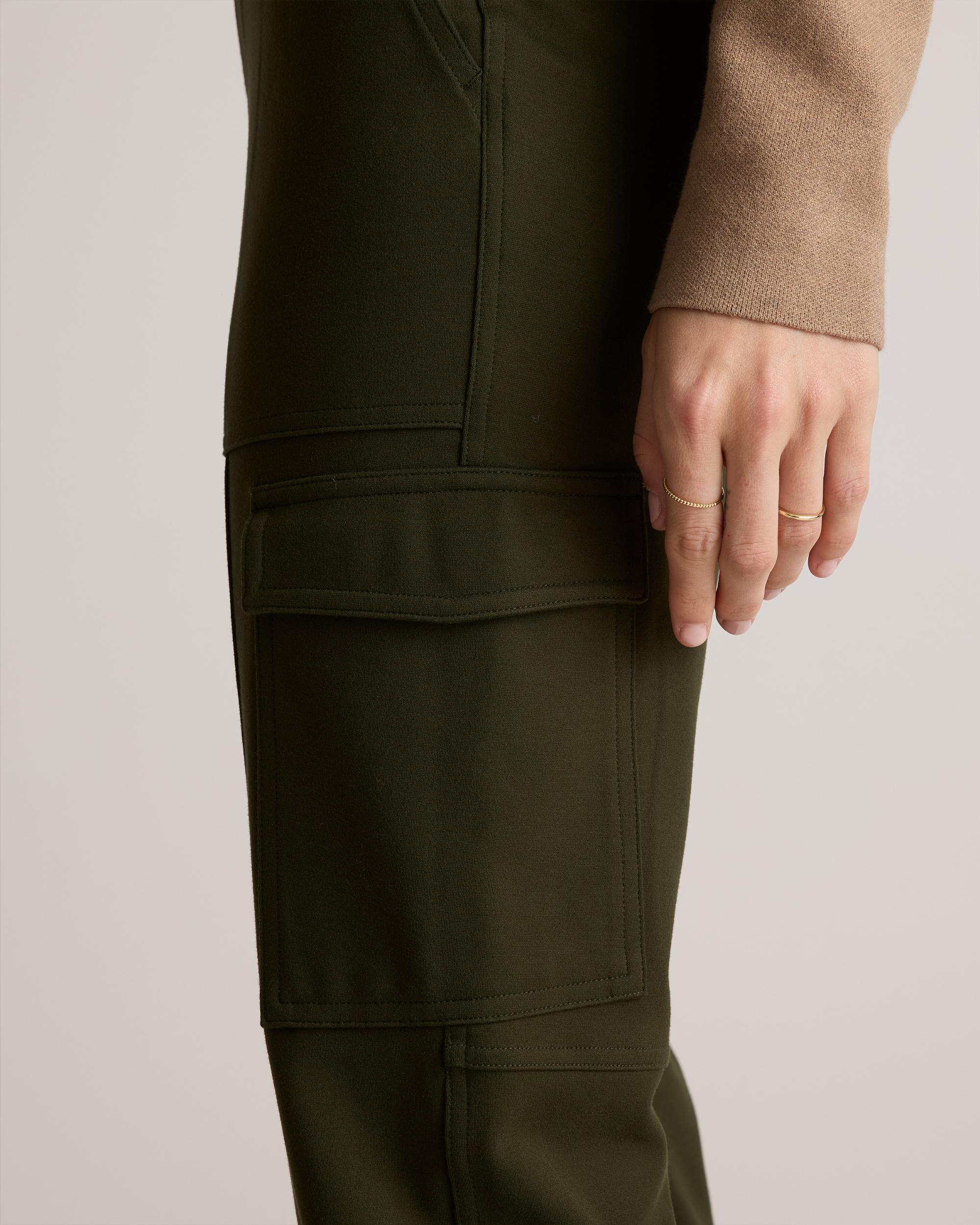 Quince | Women's Ultra-Stretch Ponte Tapered Cargo Pants Rayon Product Image