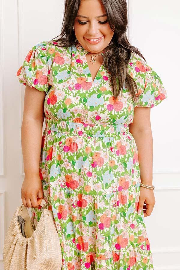Dahlia Daydream Floral Maxi Dress Curves Product Image