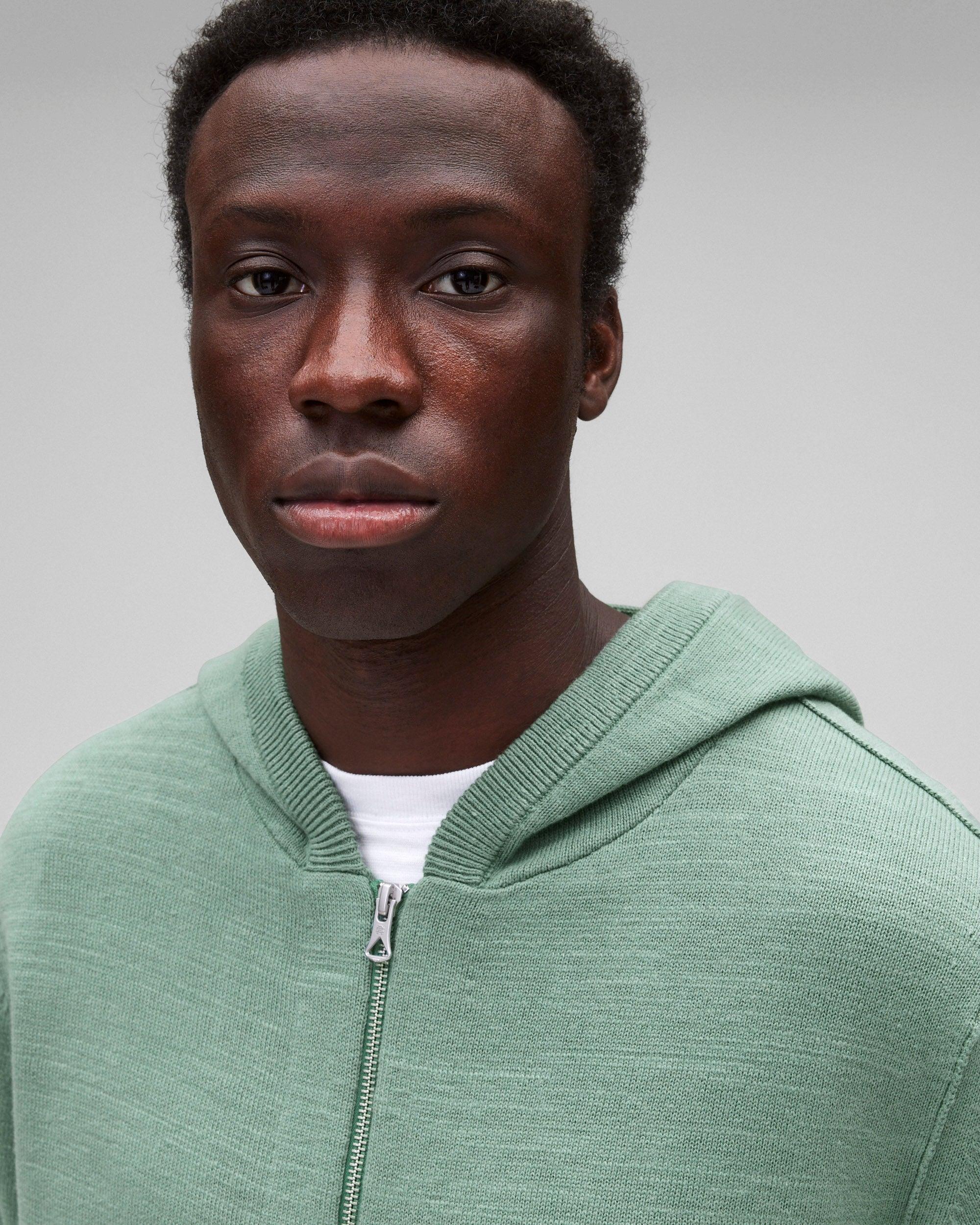 Cotton Slub Laurel Zip Hoodie Male Product Image