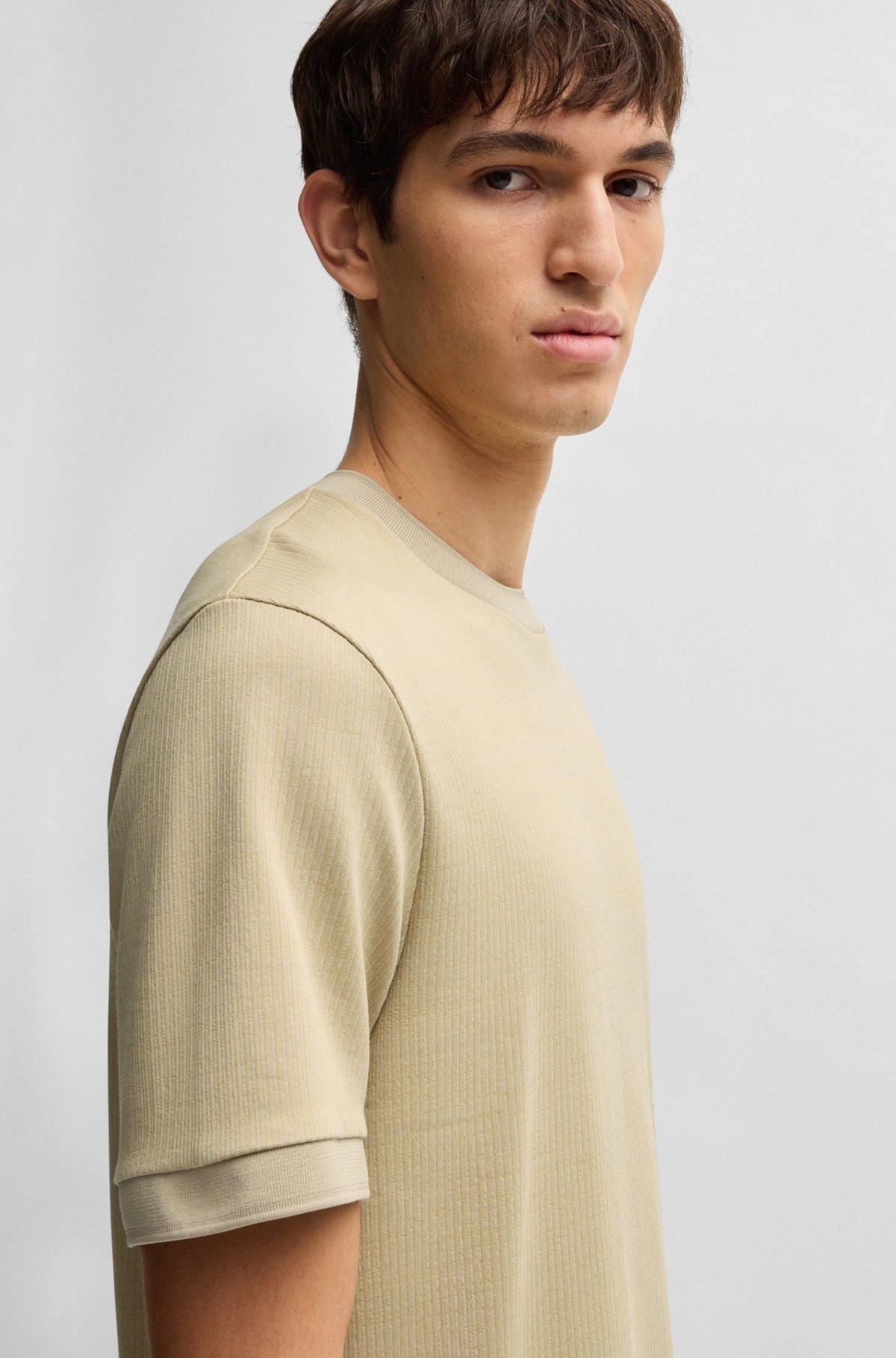Regular-fit T-shirt in seersucker fabric Product Image