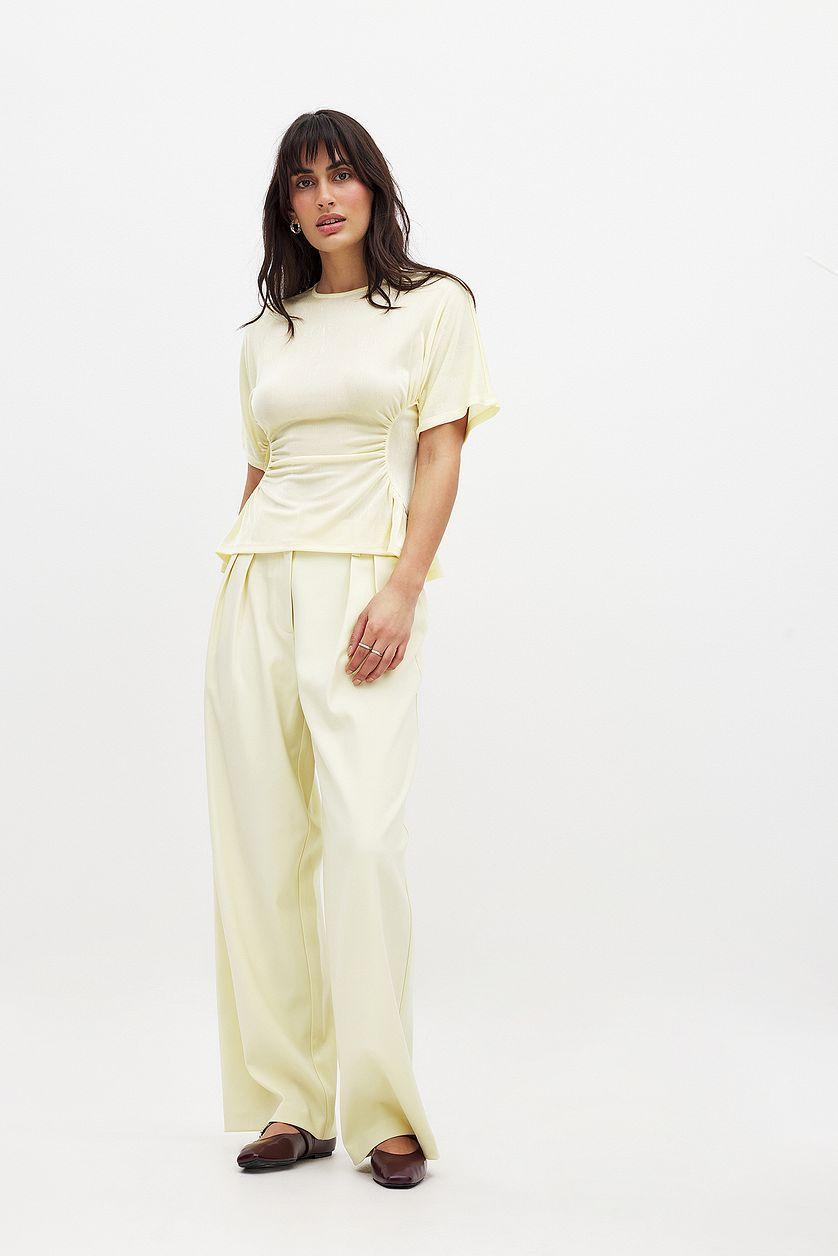 Draped Short Sleeve Top Product Image