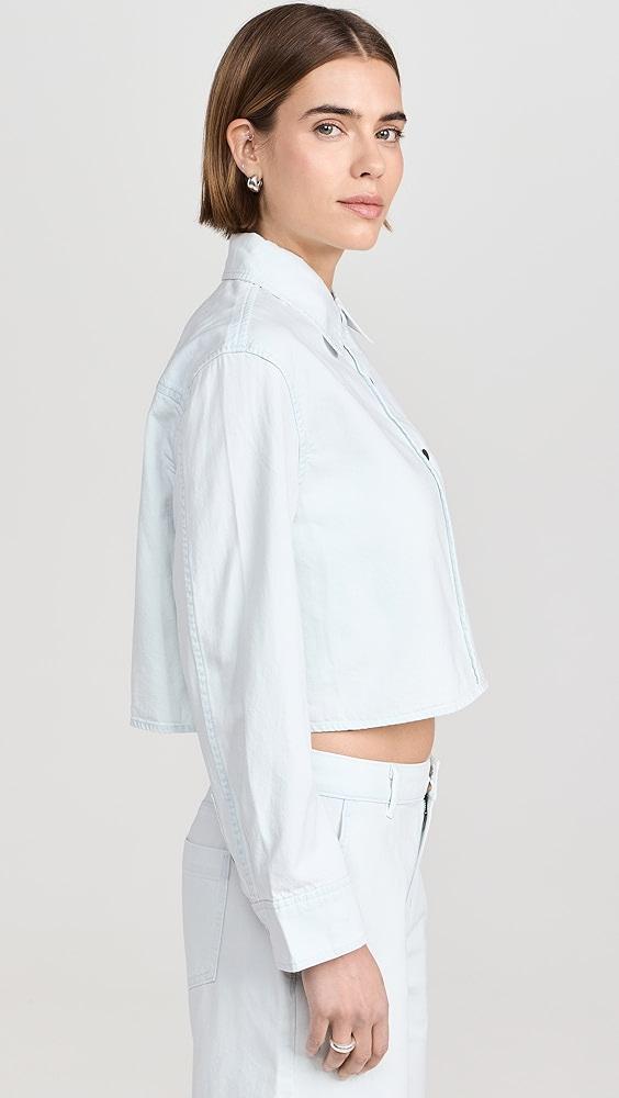 Vince Spring Twill Cropped Shirt | Shopbop Product Image