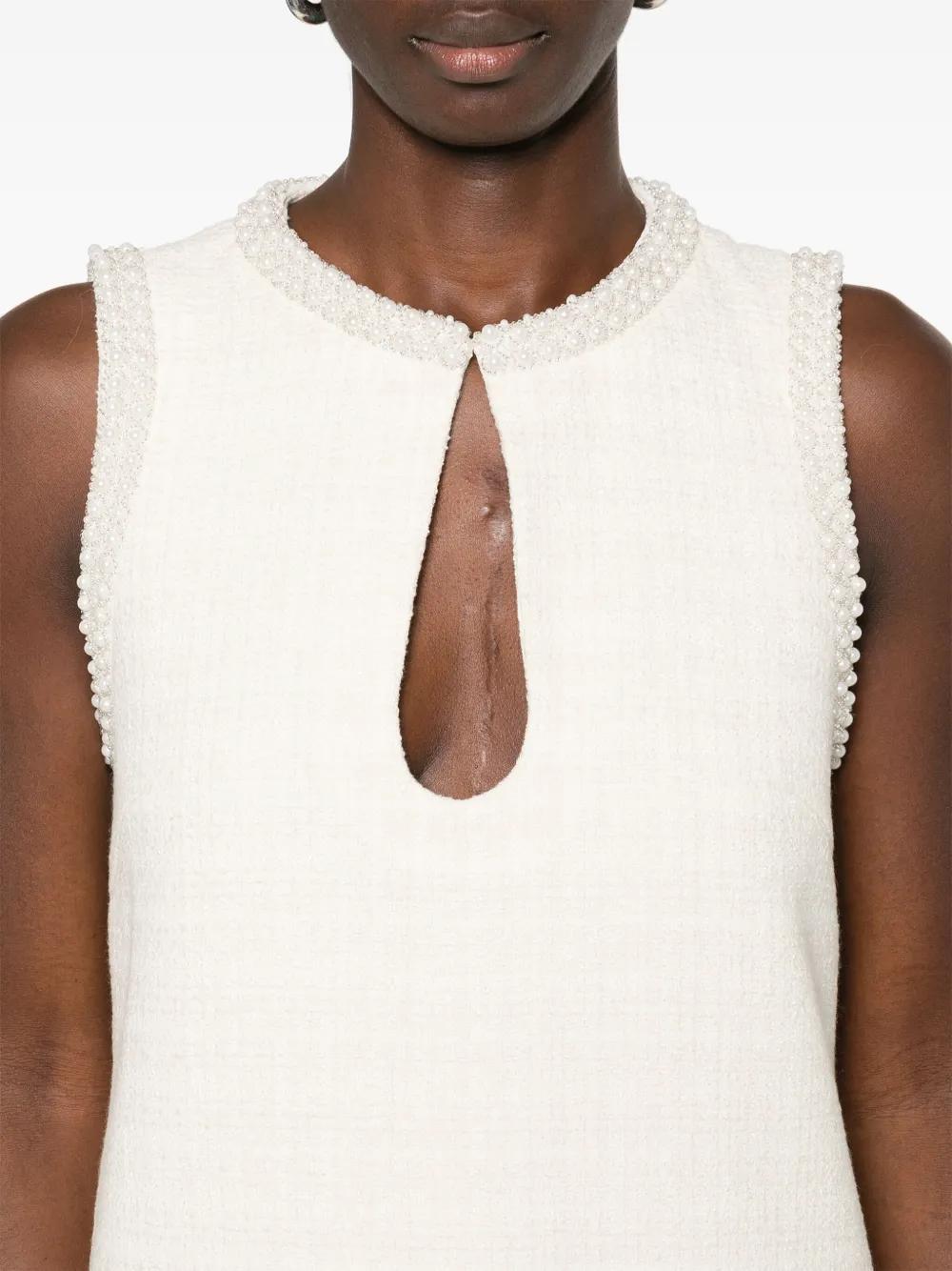 pearl-embellished mini dress Product Image