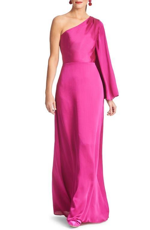 Womens Keely Crinkle Georgette One-Shoulder Gown Product Image