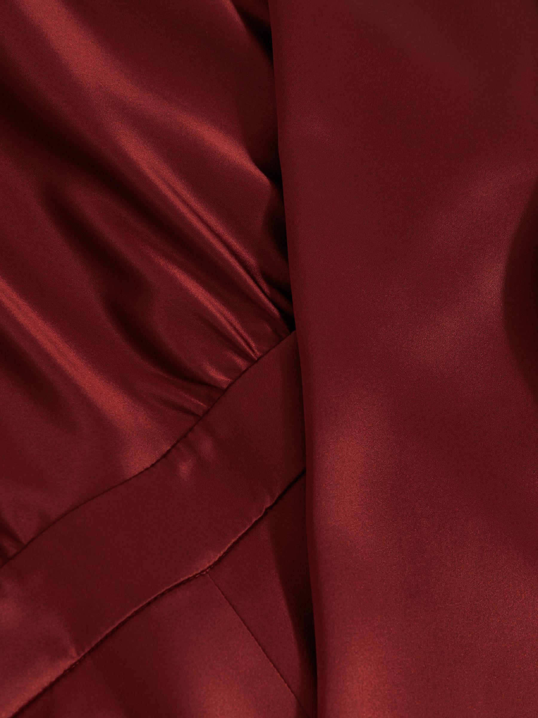 Petite Wide-Leg Cut-Out Jumpsuit in Burgundy Product Image
