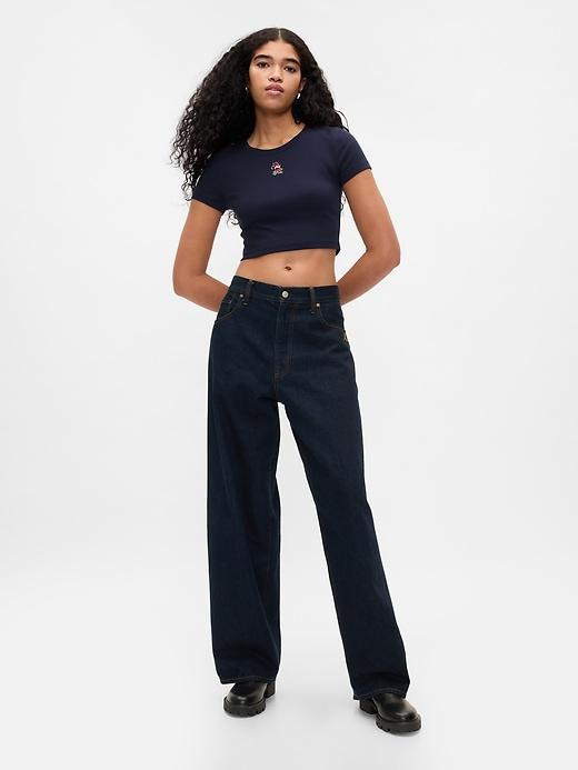 Gap × Disney Cropped Crewneck T-Shirt Product Image