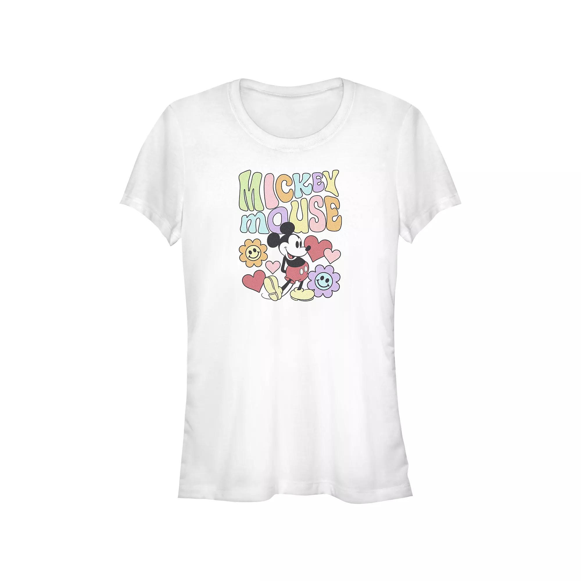 Disneys Mickey Mouse Juniors Groovy Fitted Graphic Tee, Girls Product Image