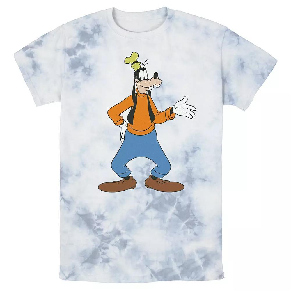 Men's Disney Goofy Traditional Pose Wash Tee, Size: Large, White Blue Product Image
