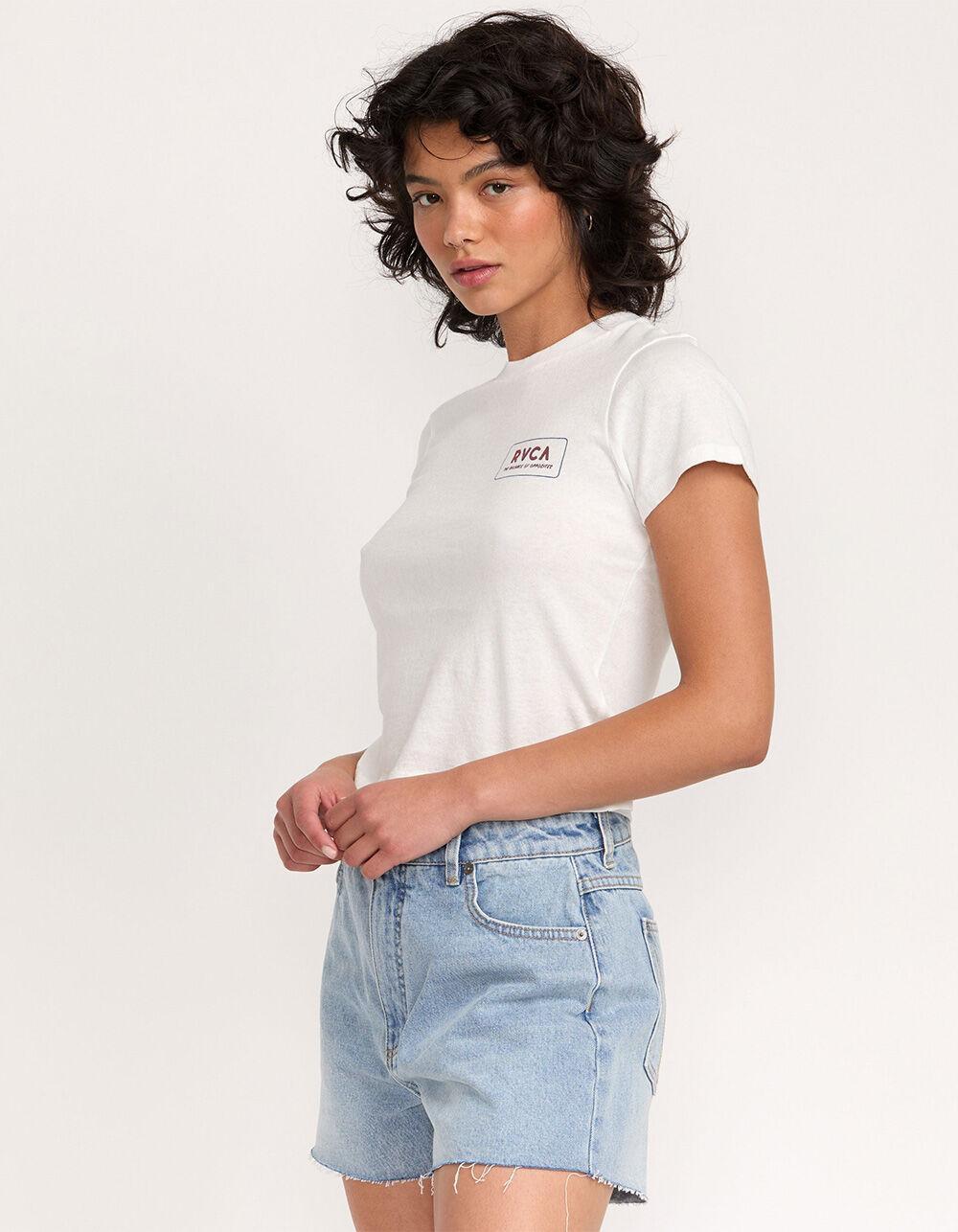 RVCA 411 Womens Fitted Baby Tee - GREEN Product Image