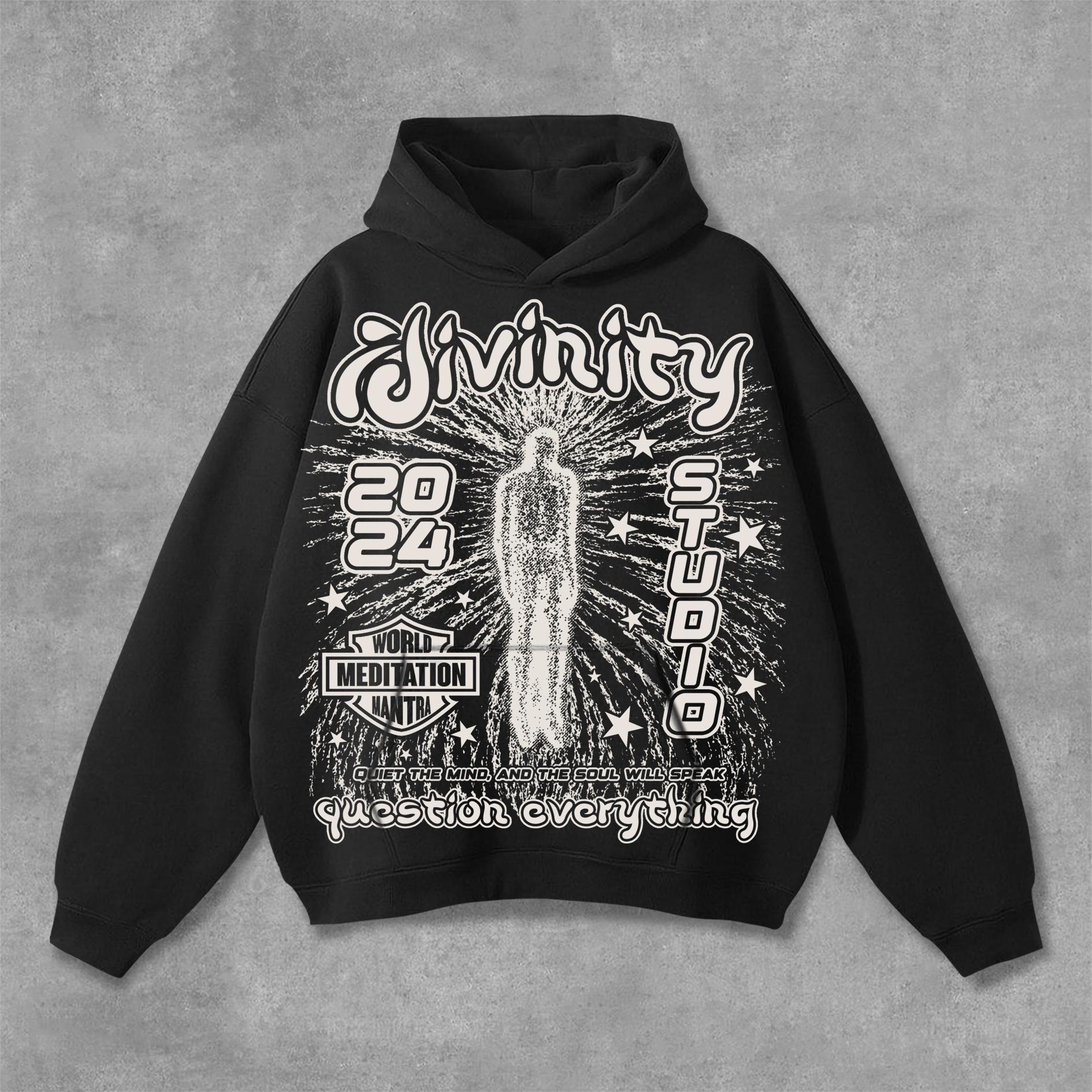 Sopula Divine Meditation No 88 Graphics Pocket Hoodie Product Image
